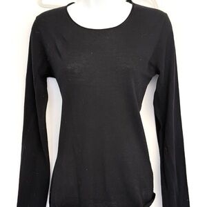 Burberry Elegant Black Long Sleeve Cashmere Blend Sweater
